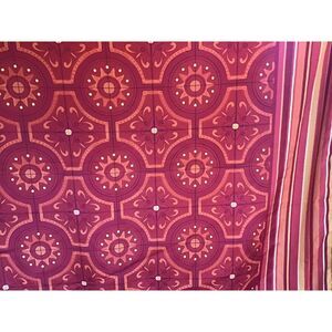 Bobby Flay Tablecloth Orange Yellow Sunburst Stripes Cloth Rectangle 58 x 83